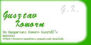 gusztav komorn business card